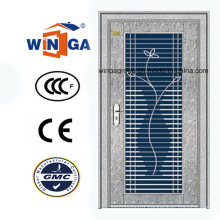 Waterproof Entrance Glass Stainless Steel Security Door (W-GH-10)